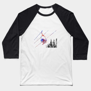 Couple ski lift, Baseball T-Shirt